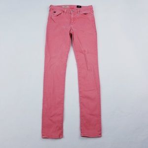 AG the prima mid-rise cigarette pink  26 skinny